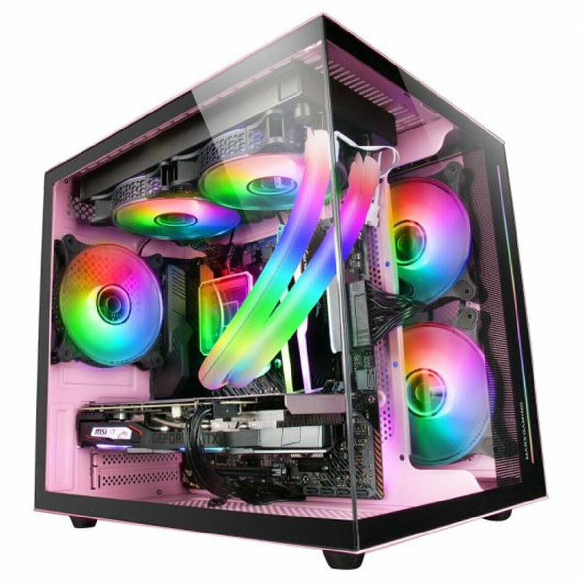 Case computer desktop ATX Mars Gaming MC-VIEW Rosa