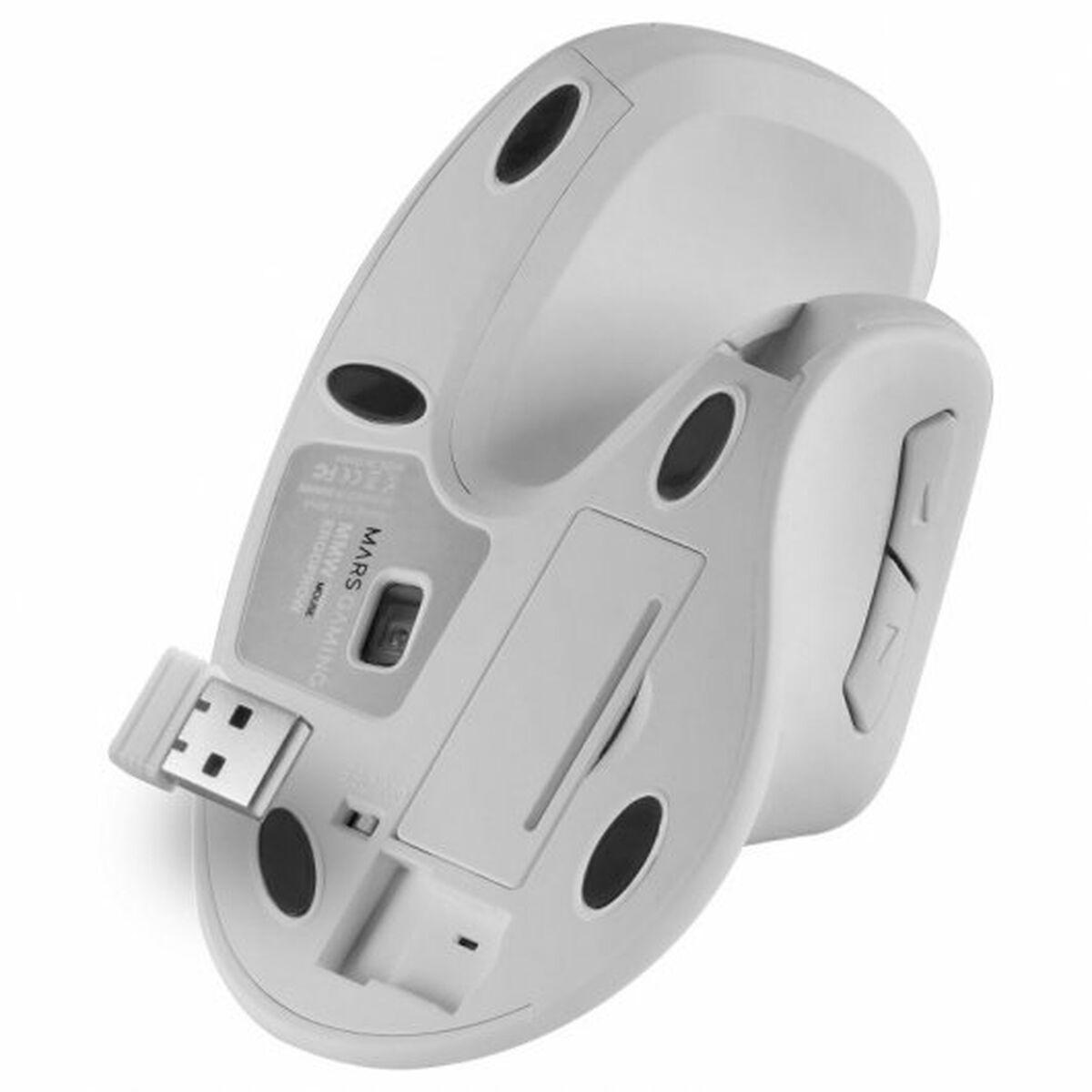 SOURIS SANS FIL ERGONOMIQUE MARS GAMING MMW-ERGOPRO (BLANC)