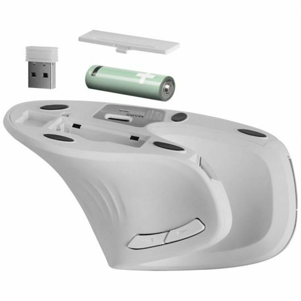 SOURIS SANS FIL ERGONOMIQUE MARS GAMING MMW-ERGOPRO (BLANC)