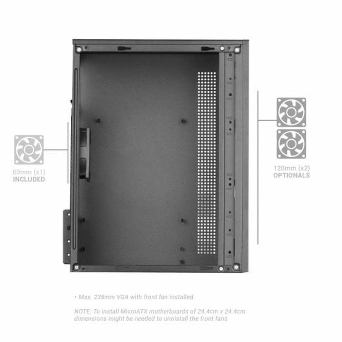 BOITIER MINI TOUR MICRO ATX MARS GAMING MC-1000 AVEC PANNEAU VITRÃƒâ€° (NOIR)