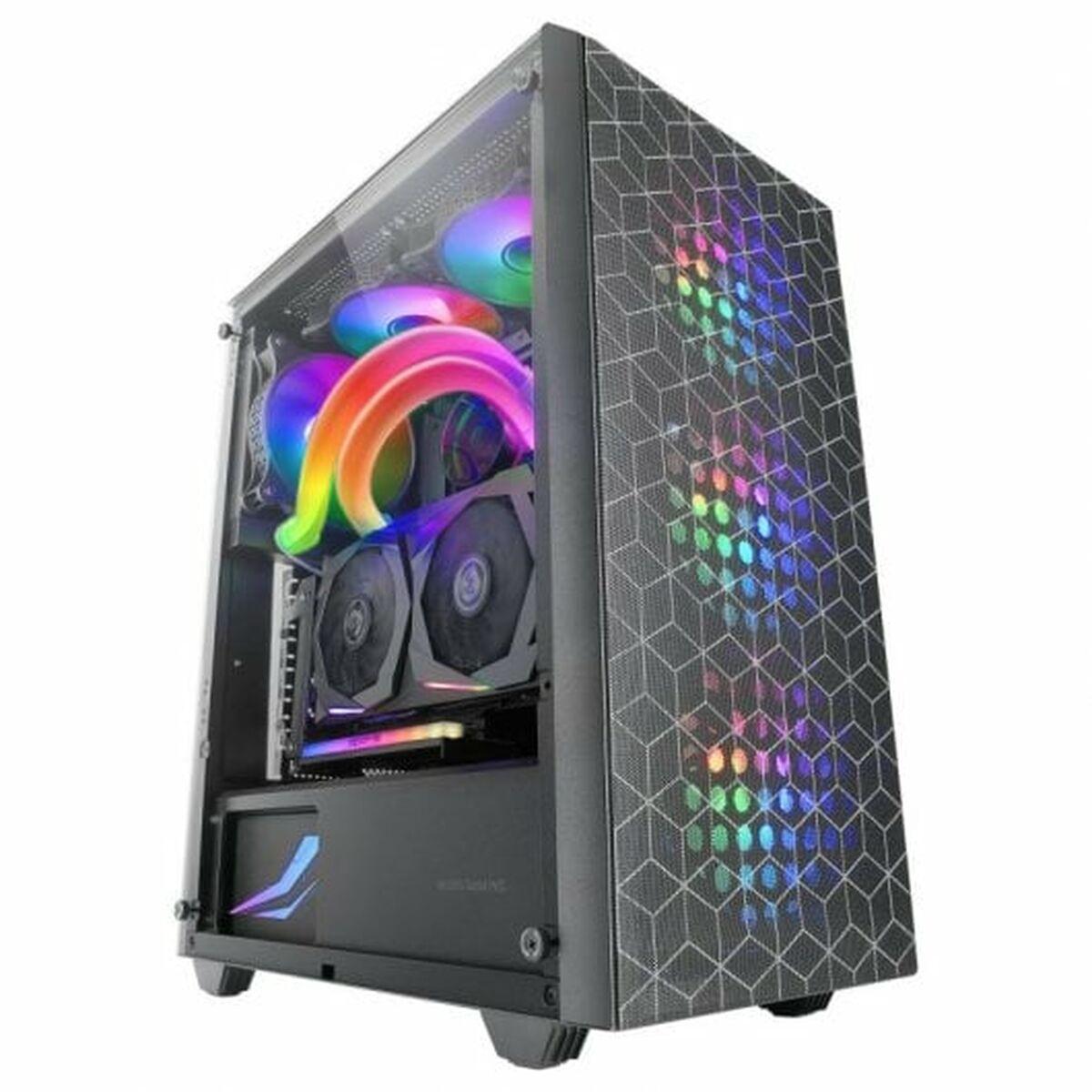 Custodia da gaming Mars Gaming MC-MAG - Doppia griglia magnetica - Vetro temperato - 3 ventole RGB - Supporto raffreddamento a