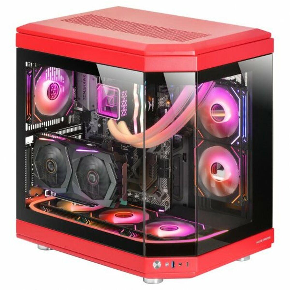 BOITIER MOYEN TOUR ATX MARS GAMING MC-3T RGB AVEC PANNEAUX VITRS (ROUGE)