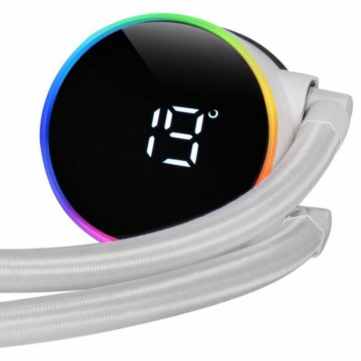 KIT WATERCOOLING AIO MARS GAMING ML-LCD RGB - 240MM (BLANC)