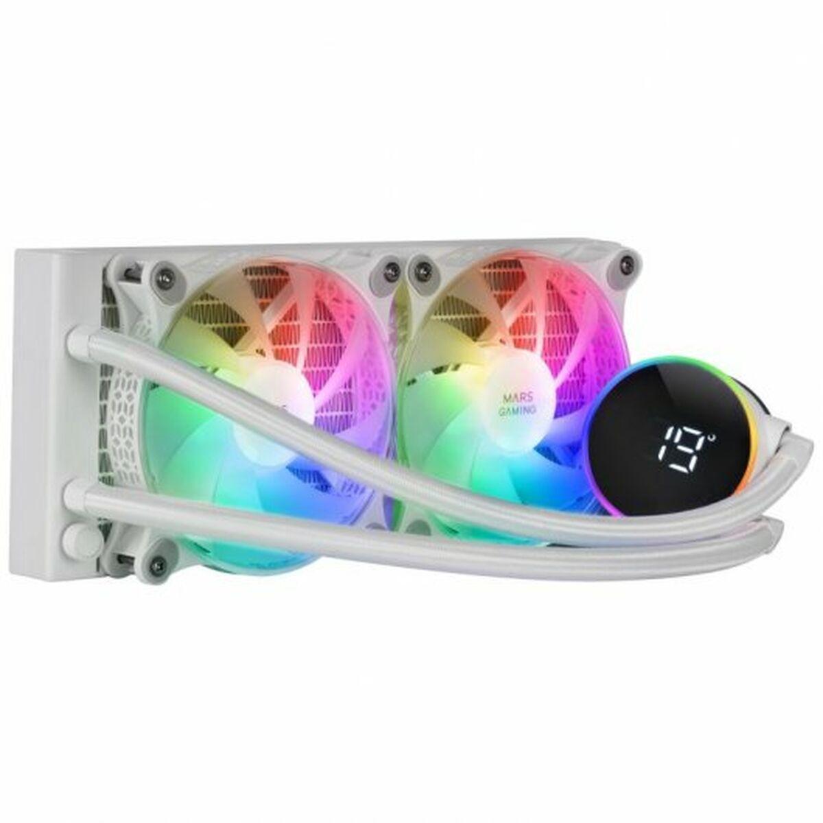 KIT WATERCOOLING AIO MARS GAMING ML-LCD RGB - 240MM (BLANC)