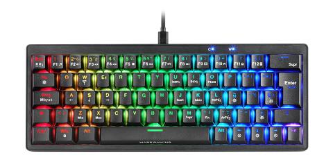 Mars Gaming MKMINIPRO tastiera USB Spagnolo Nero