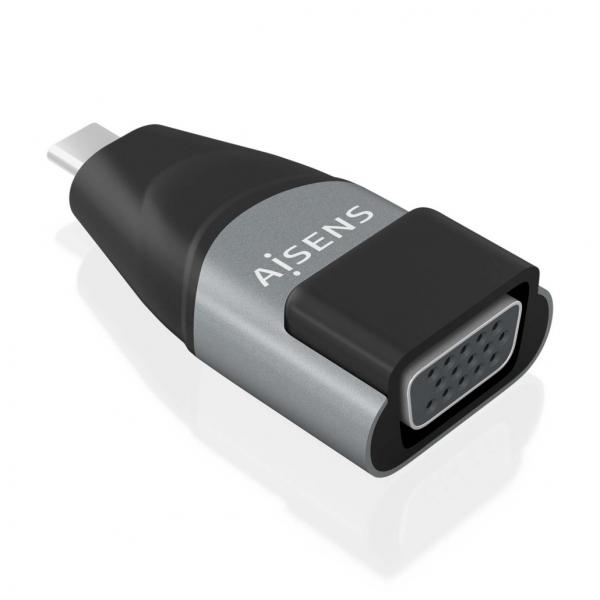 AISENS A109-0863 adattatore per inversione del genere dei cavi VGA USB C Nero Grigio