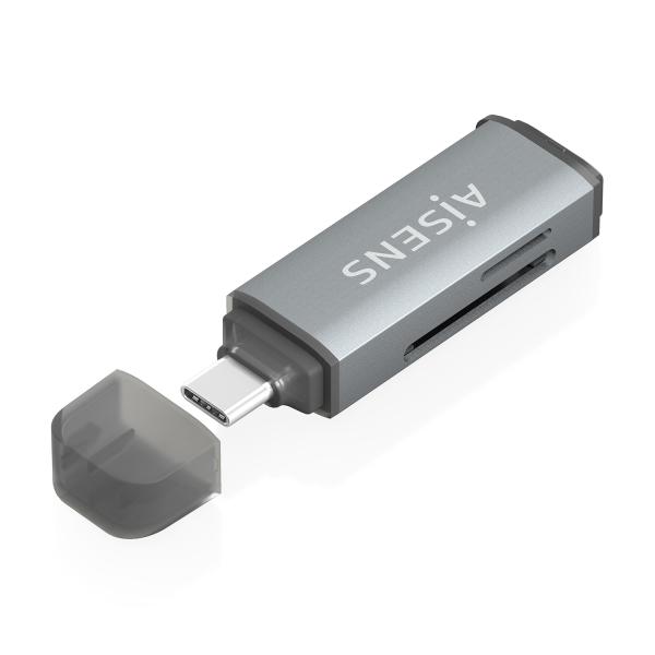 AISENS ASCR-2C10-GR lettore di schede USB 3.2 Gen 1 (3.1 Gen 1) Type-C Grigio