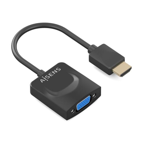 AISENS A122-0947 cavo e adattatore video 0,15 m HDMI tipo A (Standard) VGA (D-Sub) Nero