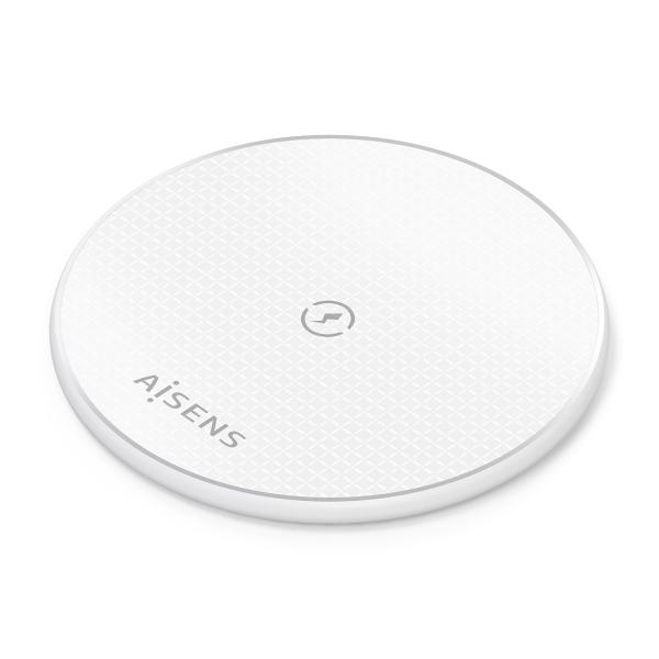 AISENS ASCH-15W1WC057-W Caricabatterie per dispositivi mobili Smartphone Bianco USB Carica wireless Interno