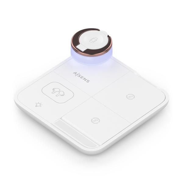 AISENS ASCH-15W4WC061-W Caricabatterie per dispositivi mobili Cuffie, Smartphone, Orologio intelligente Bianco USB Carica wirel