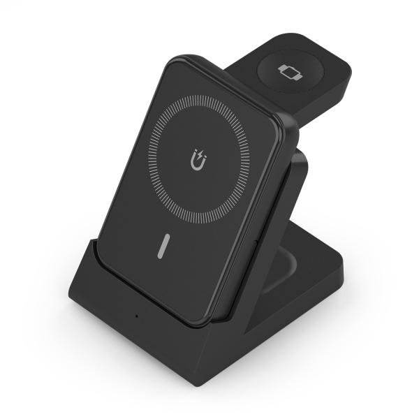 AISENS ASCH-15W4WC064-BK Caricabatterie per dispositivi mobili Cuffie, Smartphone, Orologio intelligente Nero USB Carica wirele