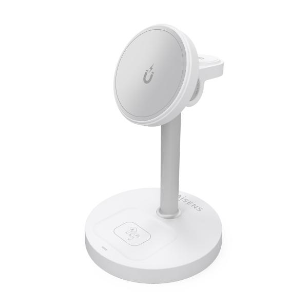 AISENS ASCH-15W3WC065-W Caricabatterie per dispositivi mobili Cuffie, Smartphone, Orologio intelligente Bianco USB Carica wirel