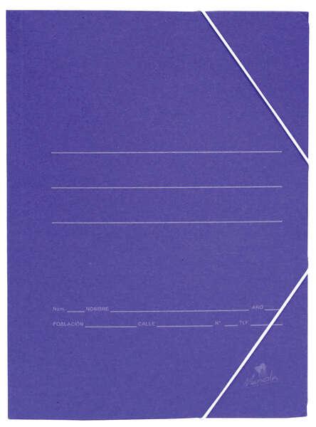 Mariola Cartella Semplice in Cartoncino Folio 500gr/m2 - Misure 34x25x1cm - Chiusura con Gomma Elastica - Colore Blu Opaco