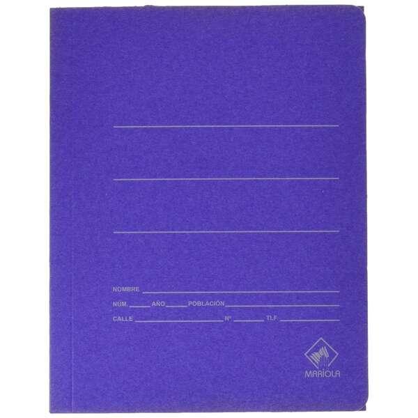 Cartella Mariola in Cartoncino con Busta Folio 500gr/m2 - Misure 34x25x1cm - Chiusura con Gomma Elastica - Colore Blu Opaco