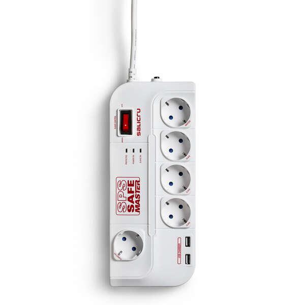 Salicru 680BA000005 protezione da sovraccarico Bianco 5 presa(e) AC 250 V 18 m
