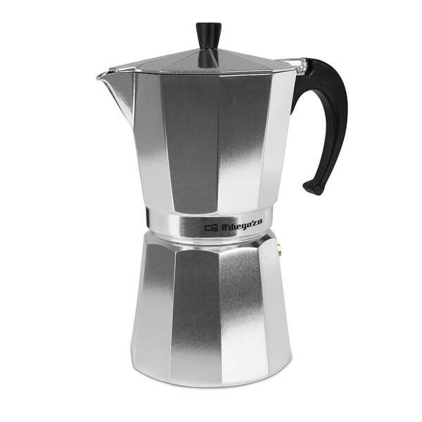 Orbegozo KF 1200 Caffettiera Italiana in Alluminio Prepara 12 Tazze di Caffè Aromatico e Squisito Manico ergonomico - Valvola