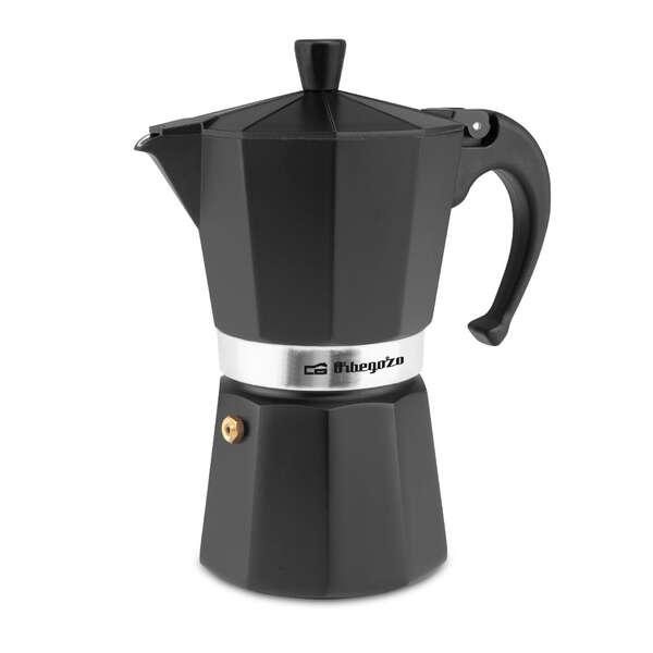 Caffettiera Orbegozo KFN 610 in Alluminio Nero - Capacit di Sei Tazze - Utilizzabile su Fornelli a Gas Elettrici e in Vetrocer