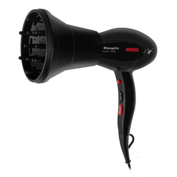 Asciugatrice Professionale Orbegozo SE 2205 - Potente Motore AC - Getto d'Aria Fredda - 2 Concentratori e Diffusore - Protezion