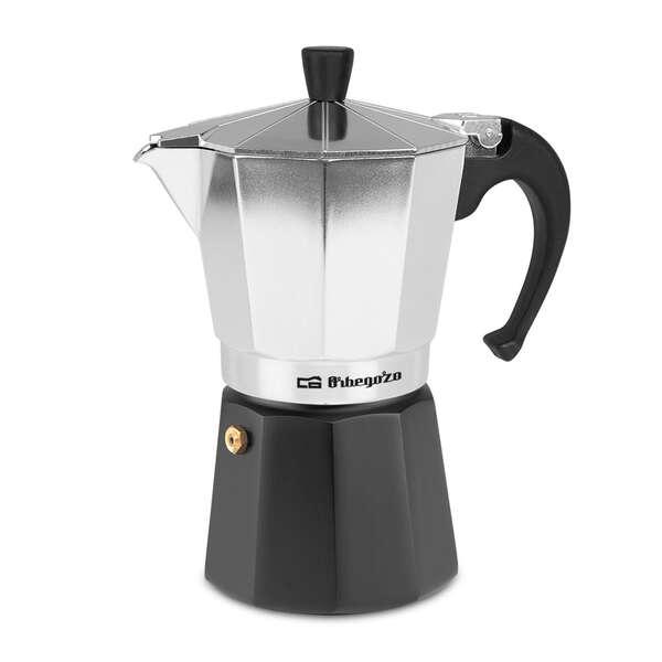 Caffettiera in alluminio Orbegozo KFM 630 - Prepara 6 tazze di caffÃƒÂ¨ in pochi minuti - Maniglia ergonomica per una manip