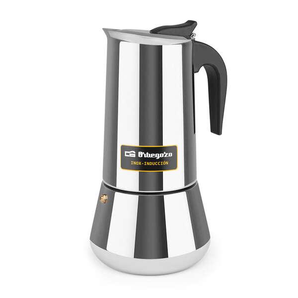 Caffettiera Italiana Orbegozo KFI 1260 in Acciaio Inox - Capacit 12 Tazze - Manico ergonomico - Compatibile con Fornelli a Gas