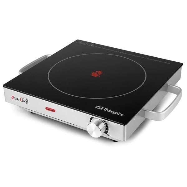Orbegozo PCE 5000 Piastra in Vetroceramica Portatile - Potenza 2000 W - Termostato Regolabile - Superficie di Cottura 205 cm -