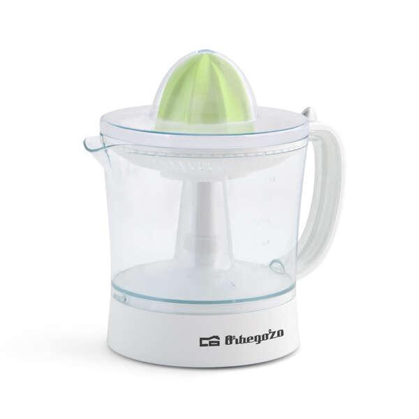 Orbegozo EP 2210 Spremiagrumi pratico e potente - Potenza 25 W - Capacità 1 Litro - Funzione di rotazione e avvio automatico -