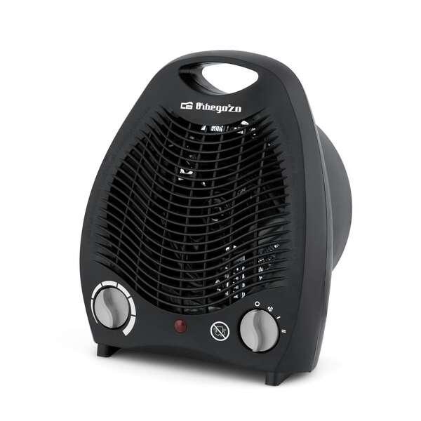 Riscaldatore compatto Orbegozo FH 5129 - Riscaldatore potente e sicuro con termostato regolabile - Funzione ventola e protezion