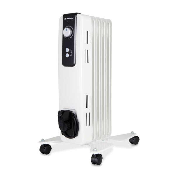 Radiatore ad olio compatto Orbegozo RH - Potente e silenzioso - 2 livelli di potenza - Termostato regolabile - Sicurezza garant