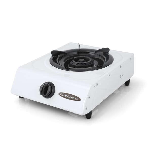 Fornello a Gas Bianco Orbegozo FO 1600 - Accensione Piezoelettrica - Bruciatore Tripla Corona - Versatile e Pratico - Ideale pe