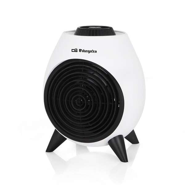Stufa portatile Orbegozo FH 5037 - Stufa potente e sicura con 2 livelli di potenza - Funzione ventola e termostato regolabile