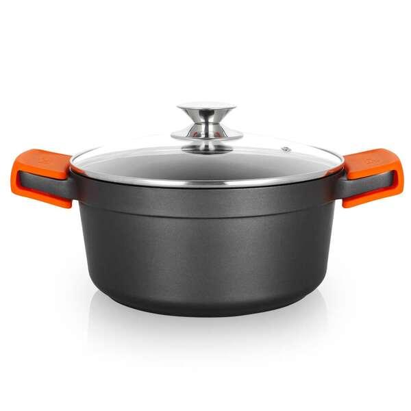 Orbegozo CDH 3024 - Casseruola In Alluminio Pressofuso Della Nonna Indeformabile - 4,5 L - Manici In Silicone - Antiaderente -