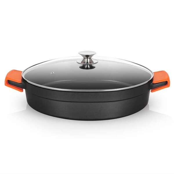 Serie Orbegozo CBD Casseruola Bassa 105 L - Alluminio pressofuso indeformabile - Manici in Silicone - Adatto a Tutti i Tipi di