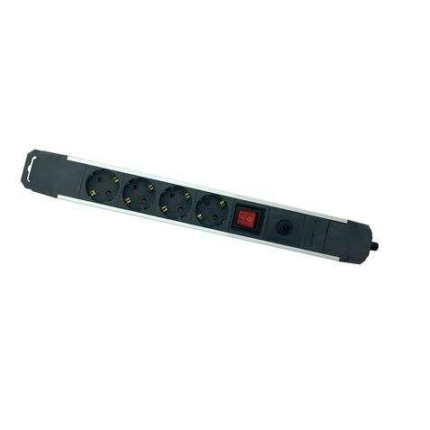 Elbat Alluminio Alimentare Standard - 4 Prese Schuko - Interruttore OP/Off - Protezione Sovraccarico - Cavo 150 m