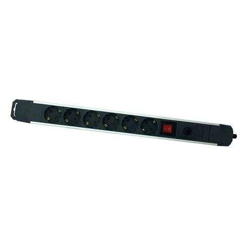 Elbat Alluminio Alimentare Standard - 6 Prese Schuko - Interruttore On/Off - Sovraccarico Protezione - Cavo 150 m