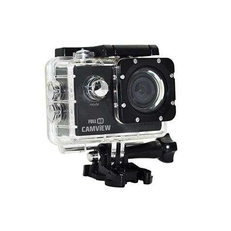 Telecamera sportiva Camview full hd 1080p 12mp - angolo 140 - impermeabile 30m con alloggiamento - 2 schermi LCD