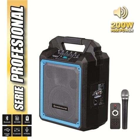 CoolSound Pro 200 Bluetooth Autoamplificato Scuola 200W 6.5 60W RMS con batteria - USB SD MIC.Jack 6.3 mm - 1 microfono cool pr