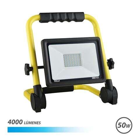 Focus LED ELBAT con poggiapiedi da 50 W - 4000LM - Luce fredda 6500K - 1.50 m Cavo