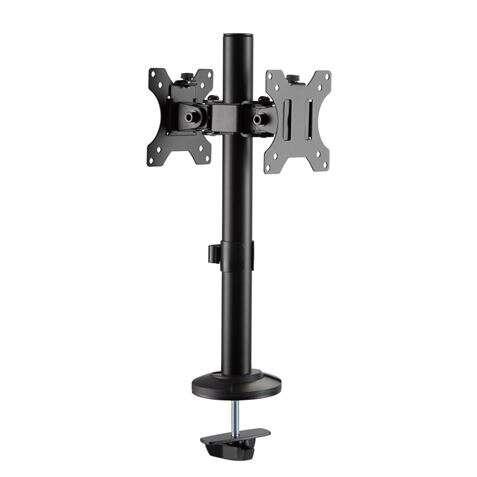 Supporto da tavolo Cromad per 2 monitor 17-32 - regolabile in altezza rotazione e inclinazione - Gestione Cavi - Maxg 8kg - Ves
