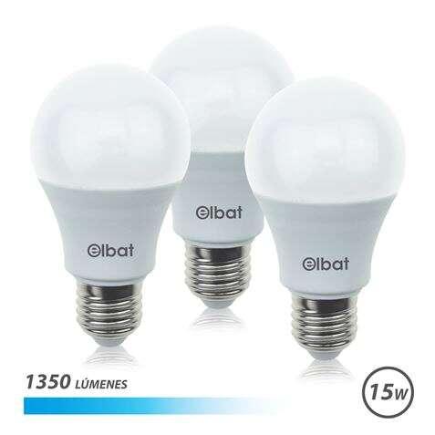 Confezione Elbat di 3 lampade LED A60 15W E27 1350LM - 6500K Luce Fredda