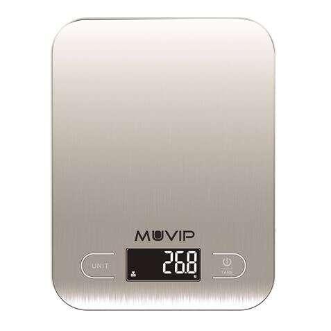 Muvip Luxury Bluetooth Digital Kitchen Bastic - Piattaforma in acciaio inossidabile - Schermo LCD - Sensore ad alta precisione
