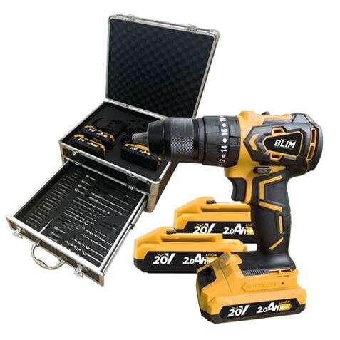 Trapano blim A Batteria 20V 2Ah e alluminio Verifica con 50 accessori - Motore sinzazzole - pari massimo da 45 nm - 2 velocit