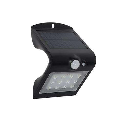 Elbat applica LED solare a doppia illuminazione 15W - 220lm - Luce fredda 6000K - Luce di qualit 3000K - Sensore di movimento