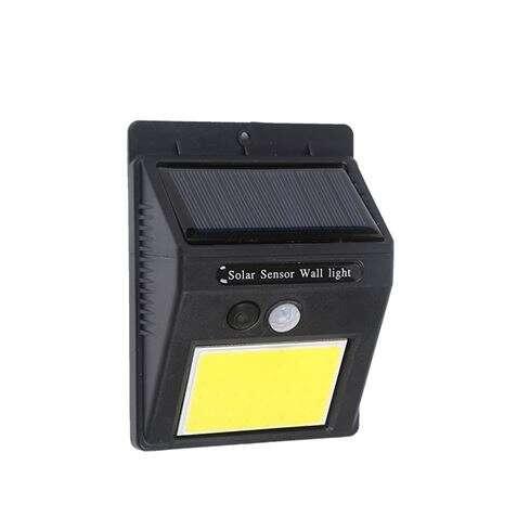Elbat Applique LED Solare - 110lm - Luce Fredda 6500K - Sensore di Movimento - Batteria 1200Mah