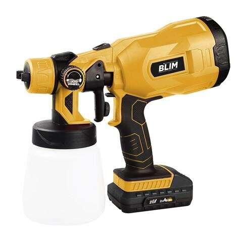 Pistola BLIM per immersione batteria 120w 20V 2Ah - serbatoio 800 ml - manometro spessore 18 mm - viscosit spessore 60 DIN/SEC