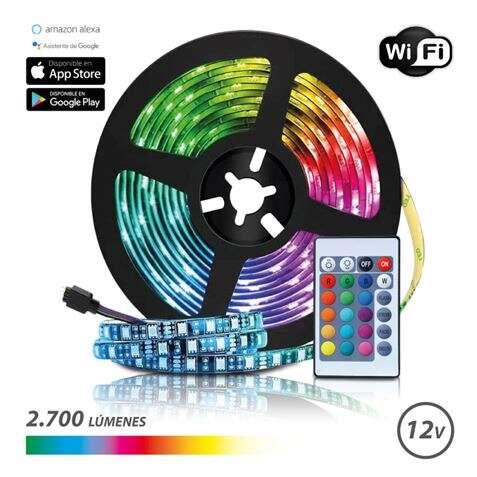ELBAT RGB WiFi LED 12V 2700LM - 30 LED al metro - Remoto - Lunghezza 5m