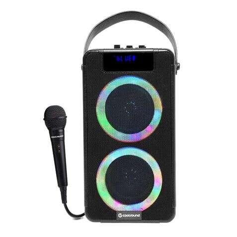 CoolSound Party Boom A360 Bluetooth 100W 2x 4 - LED LED - USB MicroSD Luce di Jack3.5 mm - Luce - Batteria 3.7V 4500Mah - Manig