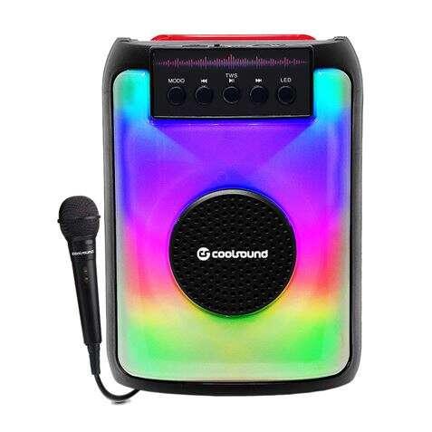 CoolSound Party Boom A380 Bluetooth 30W 3 - LED LED LEX - MicroSD Jack 35 mm Luce-luce - Batteria 37V 1500MAH - Maniglia per il
