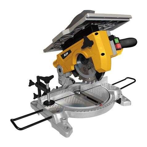 Sega BLIM Doppio taglio Mitre 1200W 210mm - velocità +/- 4500 giri/min - 24 denti fogli - accessori vari