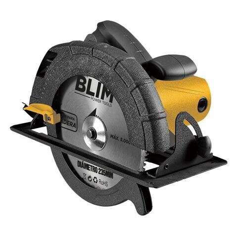 Sega Circolare BLIM 235mm - Potenza 2200W - Velocità 5000 giri/min - Mano ergonomica - Copertura di sicurezza