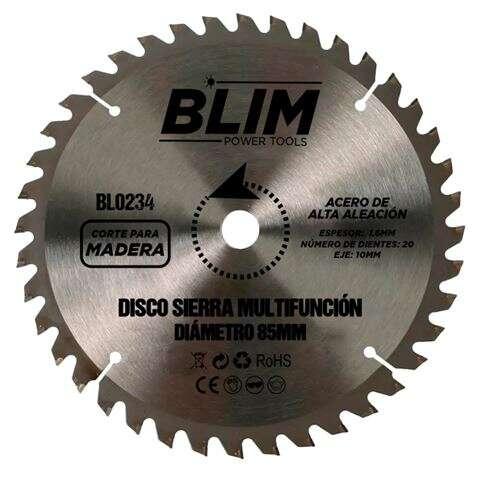 Disco BLIM in legno per sega multifunzione 85mm - 20 denti con rivestimento in carburo di tungsteno
